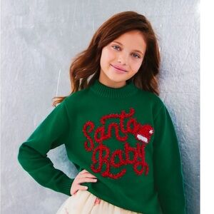 Lola + the Boys Santa Baby Sweater size 8 but fits like 6. Excellent condition